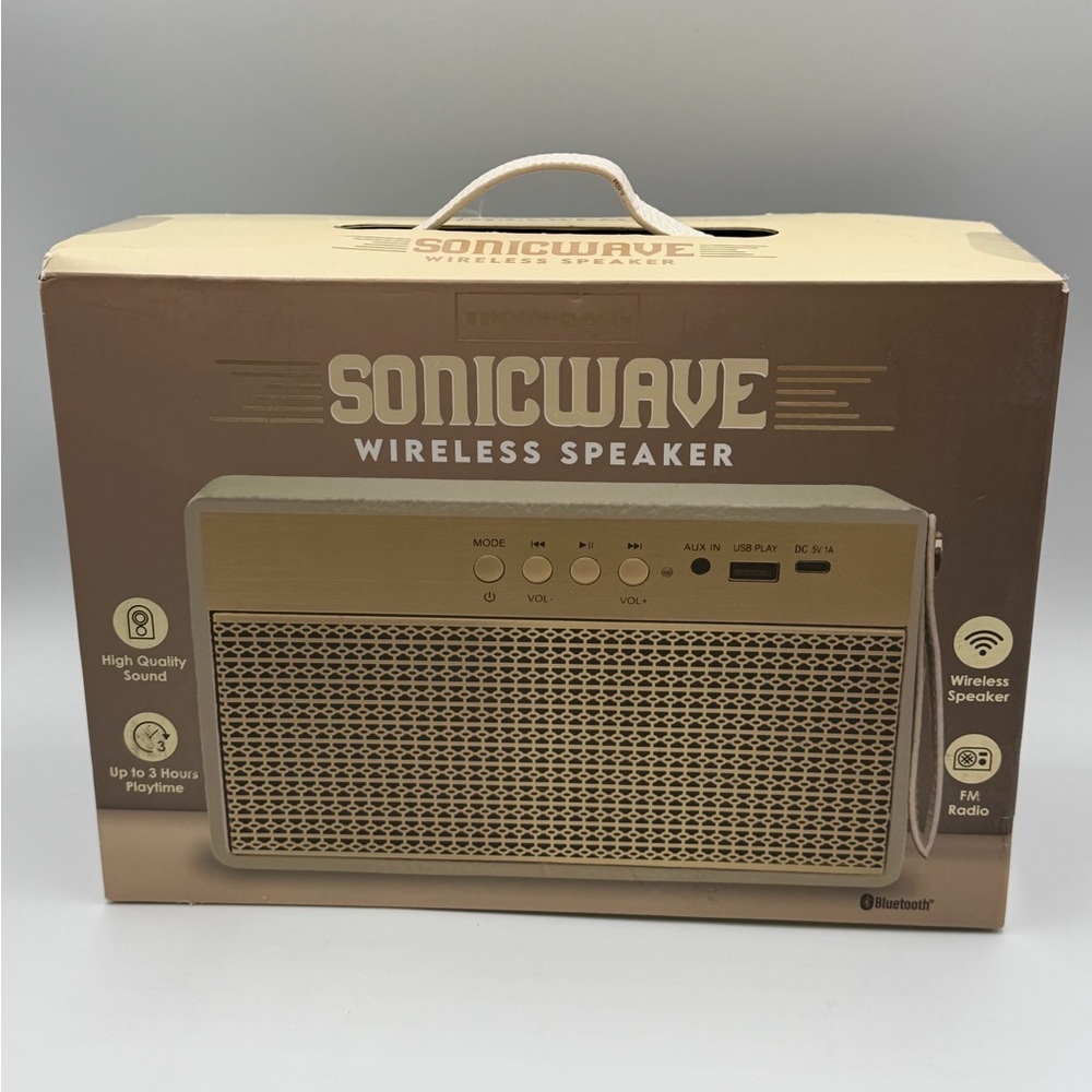 Portable Wireless Speaker in Beige